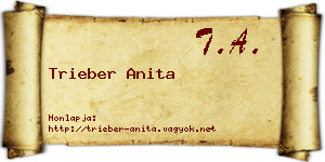 Trieber Anita névjegykártya